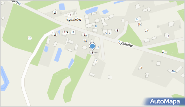 Łysaków, Łysaków, 9, mapa Łysaków