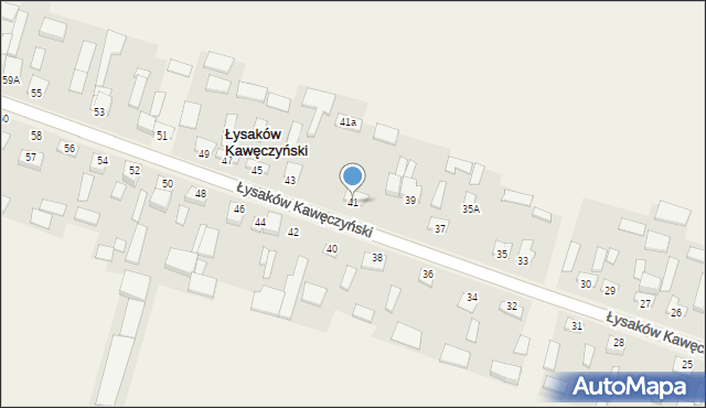 Łysaków Kawęczyński, Łysaków Kawęczyński, 41, mapa Łysaków Kawęczyński