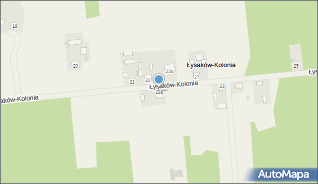 Łysaków-Kolonia, Łysaków-Kolonia, 22a, mapa Łysaków-Kolonia