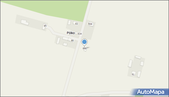 Łysaków pod Lasem, Łysaków pod Lasem, 84b, mapa Łysaków pod Lasem