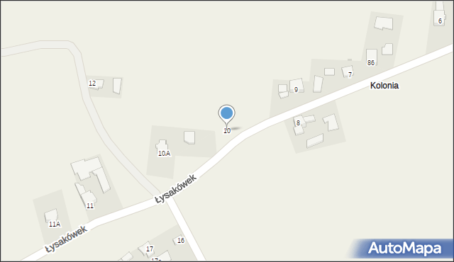 Łysakówek, Łysakówek, 10, mapa Łysakówek