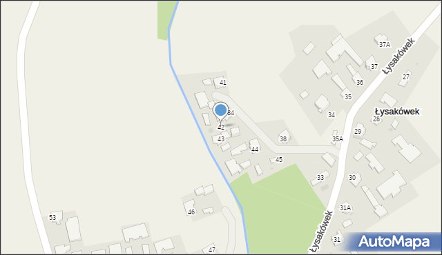 Łysakówek, Łysakówek, 42, mapa Łysakówek