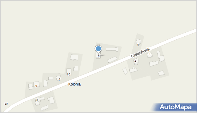 Łysakówek, Łysakówek, 6, mapa Łysakówek