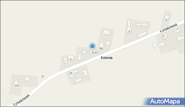 Łysakówek, Łysakówek, 7, mapa Łysakówek
