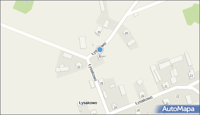 Łysakowo, Łysakowo, 31A, mapa Łysakowo