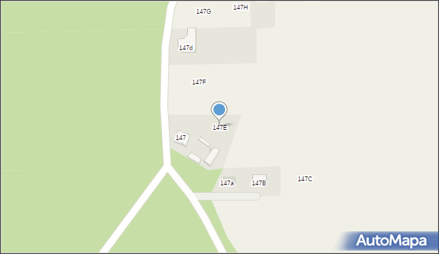 Łyse, Łyse, 147E, mapa Łyse