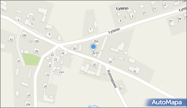 Łysinin, Łysinin, 27, mapa Łysinin