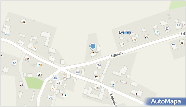 Łysinin, Łysinin, 7, mapa Łysinin