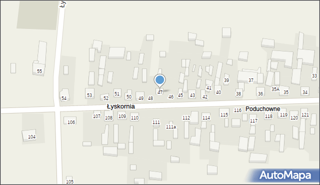 Łyskornia, Łyskornia, 47, mapa Łyskornia