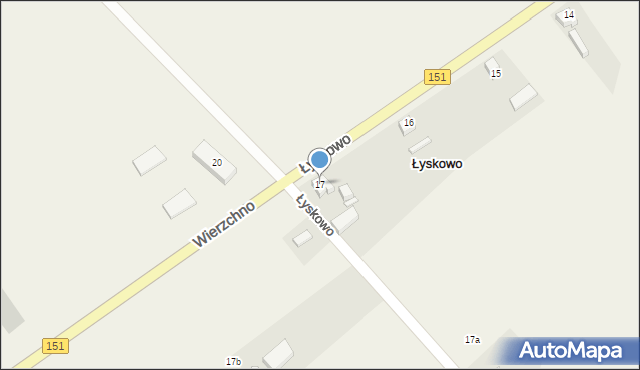 Łyskowo, Łyskowo, 17, mapa Łyskowo