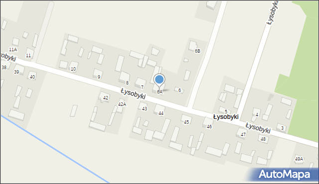 Łysobyki, Łysobyki, 6A, mapa Łysobyki