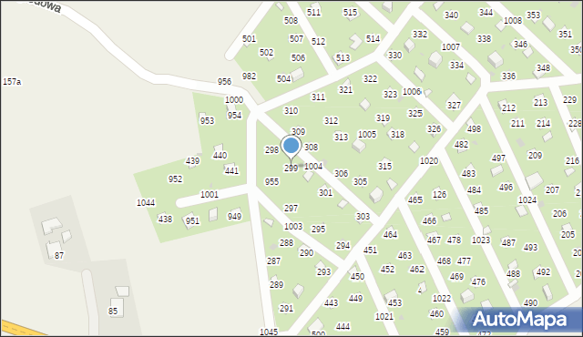 Łysokanie, Łysokanie, 299, mapa Łysokanie