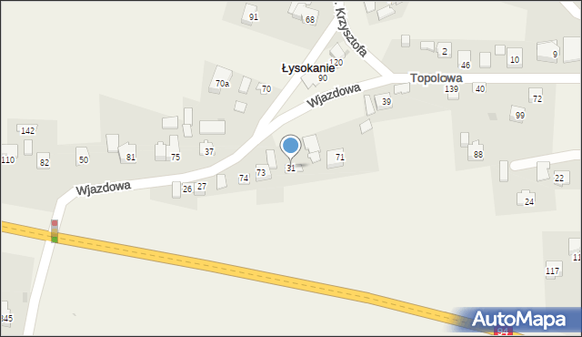 Łysokanie, Łysokanie, 31, mapa Łysokanie