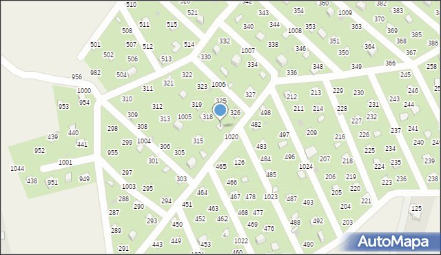 Łysokanie, Łysokanie, 317, mapa Łysokanie