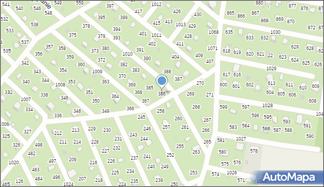 Łysokanie, Łysokanie, 386, mapa Łysokanie