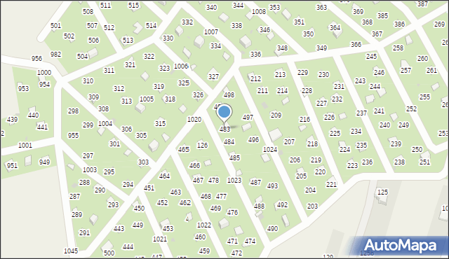 Łysokanie, Łysokanie, 483, mapa Łysokanie