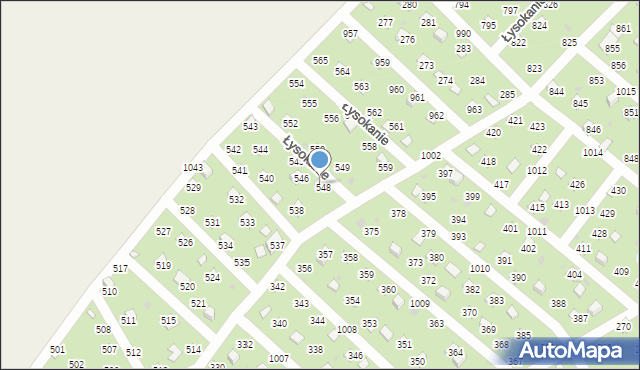 Łysokanie, Łysokanie, 547, mapa Łysokanie