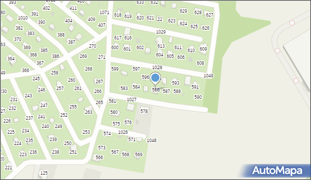 Łysokanie, Łysokanie, 586, mapa Łysokanie