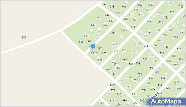 Łysokanie, Łysokanie, 664, mapa Łysokanie