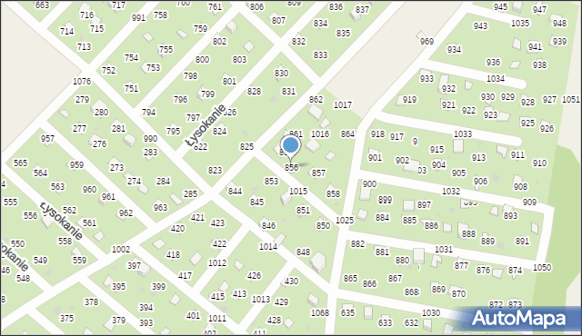Łysokanie, Łysokanie, 856, mapa Łysokanie