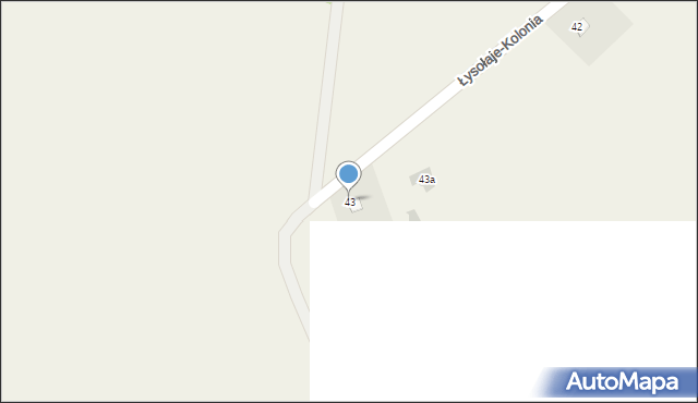 Łysołaje-Kolonia, Łysołaje-Kolonia, 43, mapa Łysołaje-Kolonia
