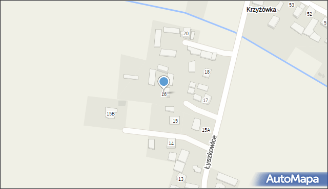 Łyszkowice, Łyszkowice, 16, mapa Łyszkowice