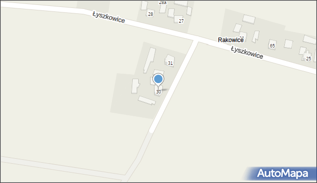 Łyszkowice, Łyszkowice, 30, mapa Łyszkowice