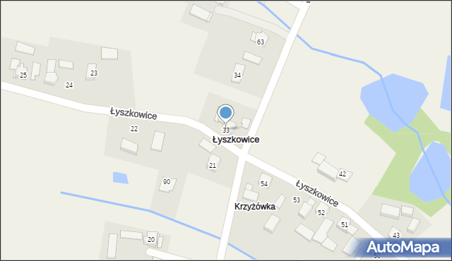 Łyszkowice, Łyszkowice, 33, mapa Łyszkowice