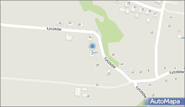 Ryglice, Łyczków, 27, mapa Ryglice