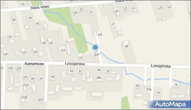 Wilków, Łysogórska, 110, mapa Wilków