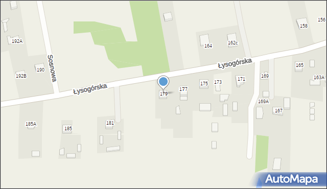 Wilków, Łysogórska, 179, mapa Wilków