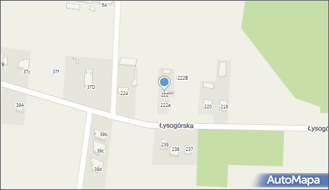 Wilków, Łysogórska, 222, mapa Wilków