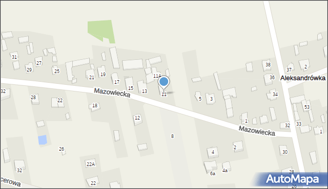 Aleksandrówka, Mazowiecka, 11, mapa Aleksandrówka