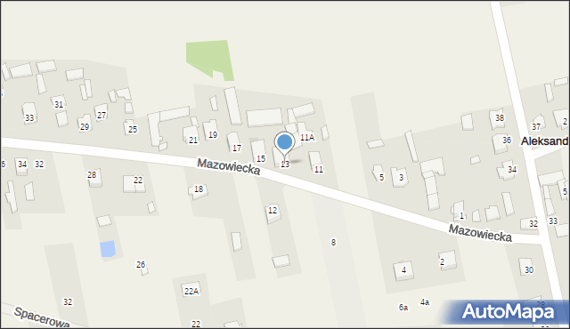 Aleksandrówka, Mazowiecka, 13, mapa Aleksandrówka