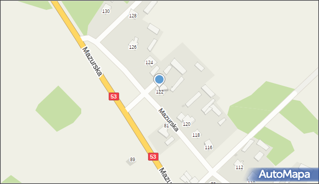 Antonie, Mazurska, 122, mapa Antonie