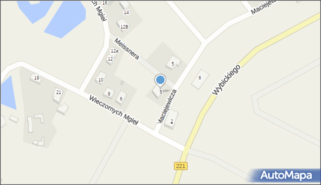 Bąkowo, Maciejewicza Konstantego, kpt., 3, mapa Bąkowo