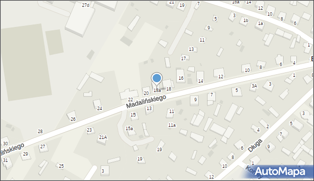 Baranowo, Madalińskiego Antoniego Józefa, gen., 18a, mapa Baranowo