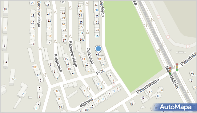 Będzin, Mazowieckiego Tadeusza, 12, mapa Będzin