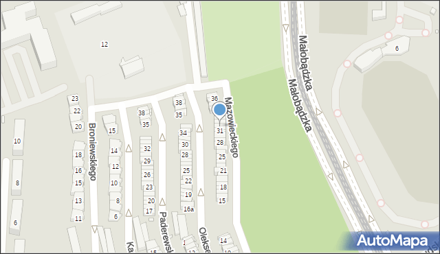 Będzin, Mazowieckiego Tadeusza, 32, mapa Będzin