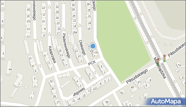 Będzin, Mazowieckiego Tadeusza, 9, mapa Będzin