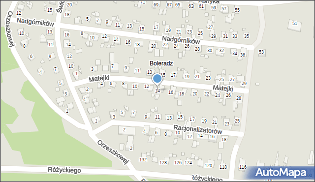 Będzin, Matejki Jana, 14, mapa Będzin