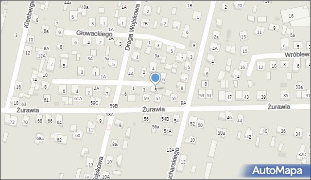 Biała Podlaska, Maczka Stanisława, gen., 5, mapa Białej Podlaskiej