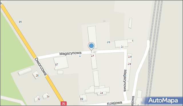 Biały Bór, Magazynowa, 1f, mapa Biały Bór