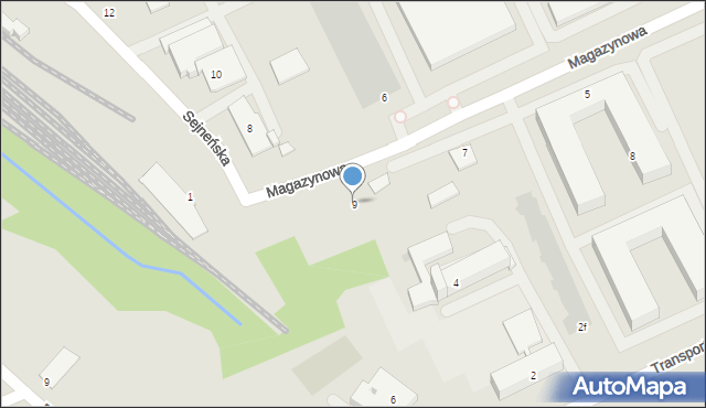 Białystok, Magazynowa, 9, mapa Białegostoku