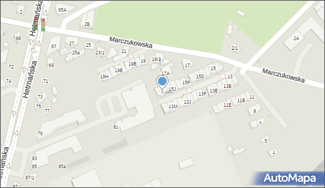Białystok, Marczukowska, 15L, mapa Białegostoku