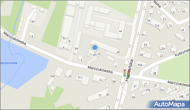 Białystok, Marczukowska, 4/1, mapa Białegostoku