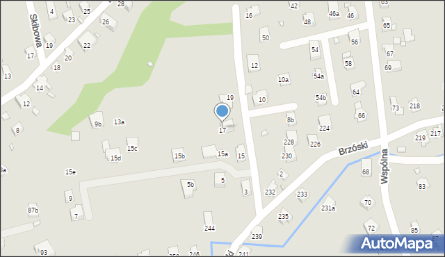 Bielsko-Biała, Matowa, 17, mapa Bielsko-Białej