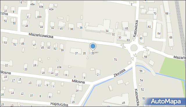 Bielsko-Biała, Mazańcowicka, 33, mapa Bielsko-Białej