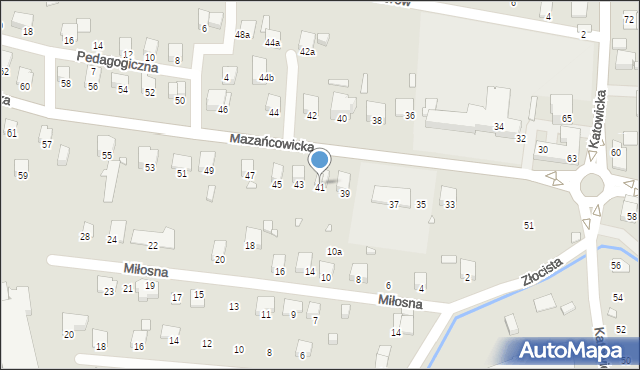 Bielsko-Biała, Mazańcowicka, 41, mapa Bielsko-Białej