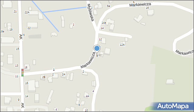 Błażowa, Markiewicza Bronisława, bł. ks., 8, mapa Błażowa